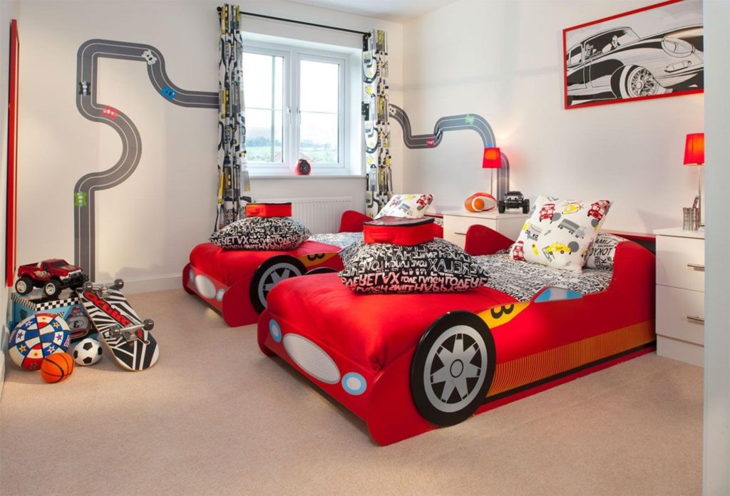 Bedroom Car Themed Boys Room With Cool Design For Wall Bedroom regarding kids room cars intended for Inspire - Design Decor